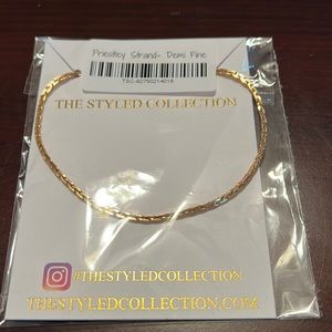 The Styled Collection Priestly Gold Strand Chain Necklace Demi Fine NWT